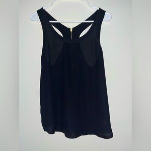 Black Sheer Front Chic Tank